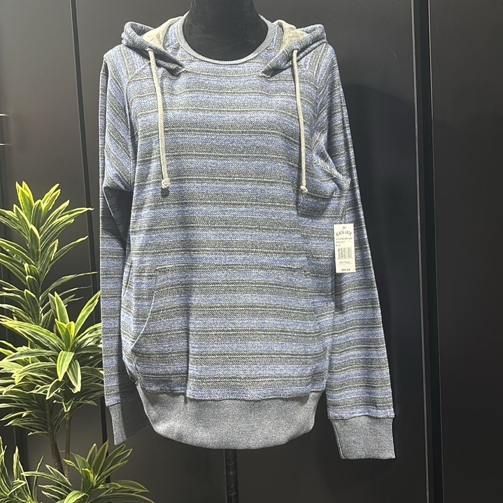 Black Jack Pullover Hoodie, pouch pocket, rib knit cuff/waist, drawcord hood